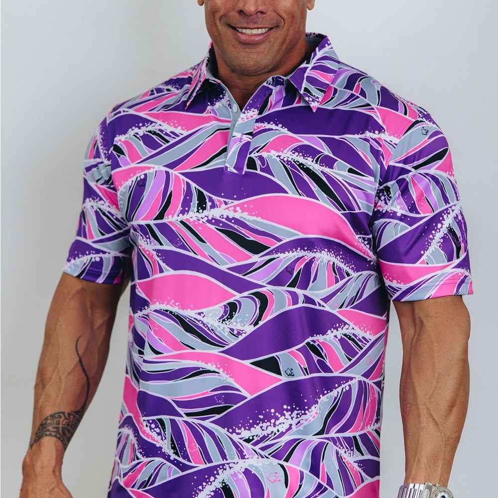 Oahu Golf Apparel 'Swell' men's polo in XS